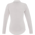Mori Long Sleeve Performance Polo for Women Transfer - White - Back Flat