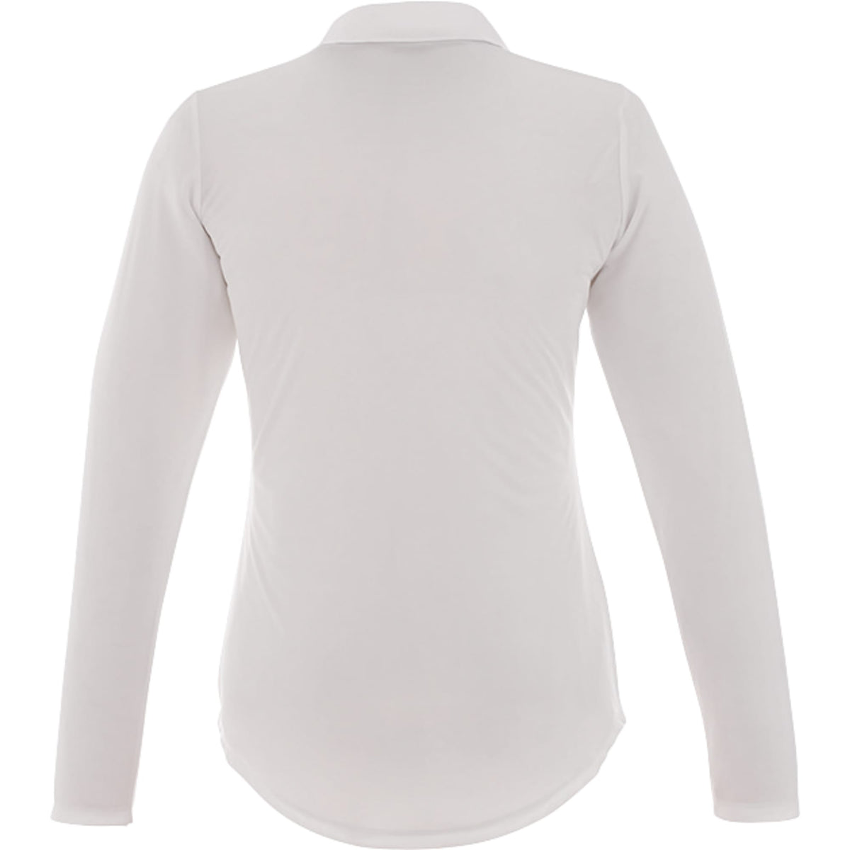 Mori Long Sleeve Performance Polo for Women Transfer - White - Back Flat