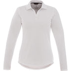 Mori Long Sleeve Performance Polo for Women Transfer - White - Front Flat