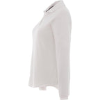 Mori Long Sleeve Performance Polo for Women Transfer - White - Left Side