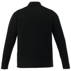 Mori Tall Long Sleeve Performance Polo for Men Embroidery - Black - Back Flat