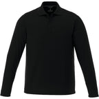 Mori Tall Long Sleeve Performance Polo for Men Laser Engraving - Black - Back Flat 2