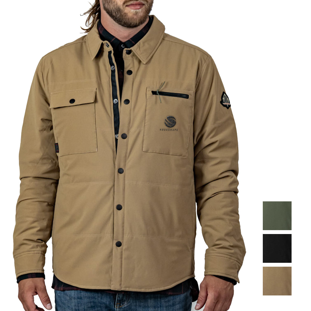Mountain Standard Button-Up Jacket, Drifter Embroidery - True Black