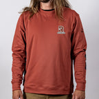 Mountain Standard Fleece Crew, Overland - Barn Red - Patch