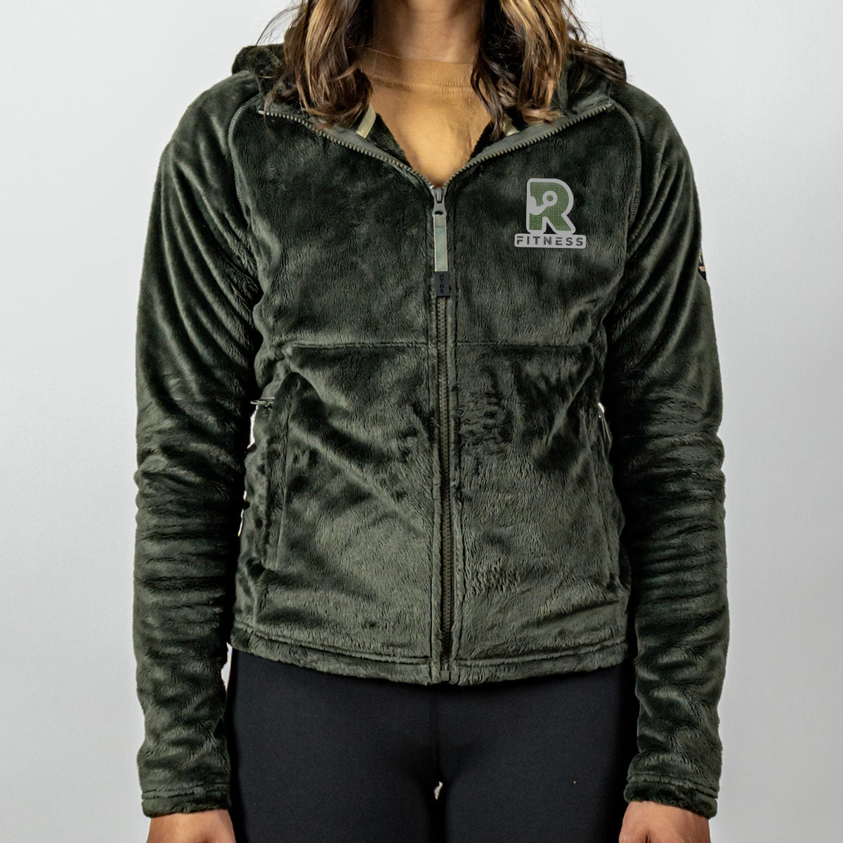 Mountain Standard Fleece Hoodie, Luna - Beetle Green - Patch