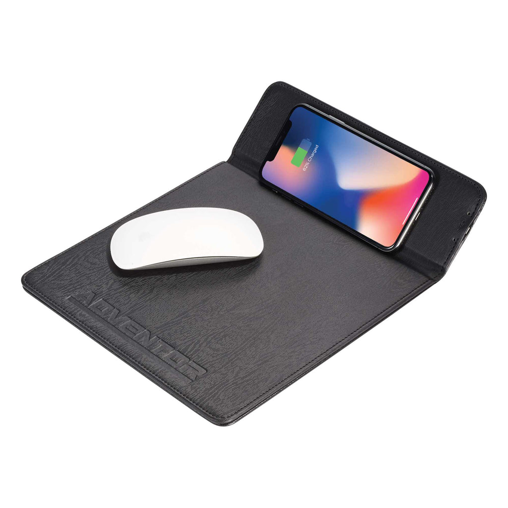 Mouse Pad with 15W Wireless Charger Debossing - Black - Photo 4