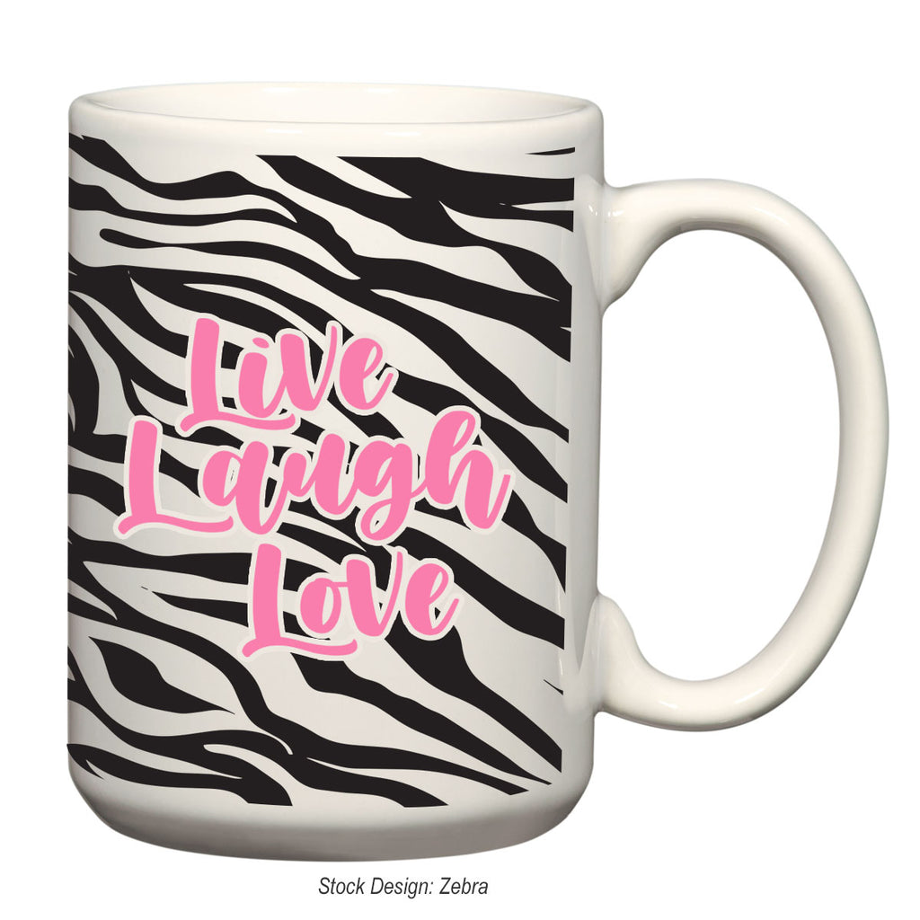 Mug in Full Color, 15 oz - White - zebra