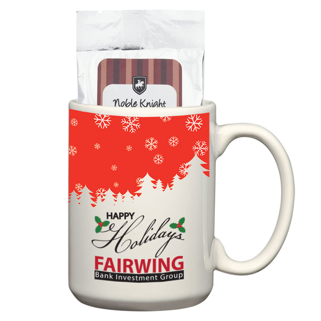 Mug in Full Color with Two Hot Cocoa Packs, 15 oz