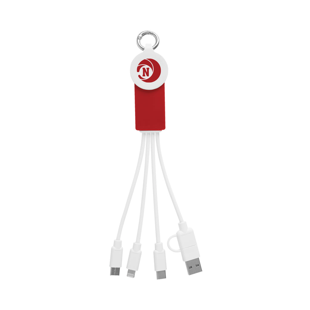 Multi-Charging Cable with Watch Dock - Red - Pad Print
