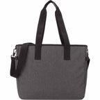 Multi-Pocket Laptop Tote with Crossbody Strap Transfer - Graphite - Back