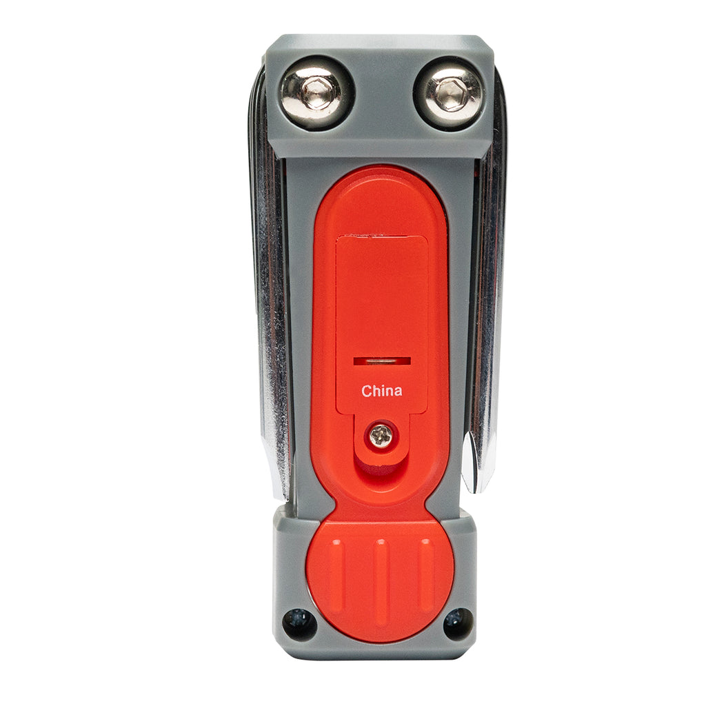 Multi Tool with LED Light, Six-Way - Red - Back