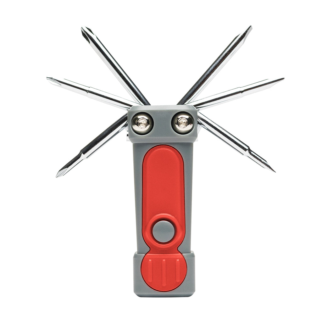 Multi Tool with LED Light, Six-Way - Red - Tools