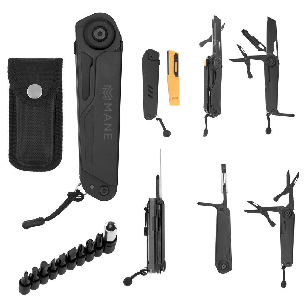 Multi-Tool with Pouch, Twelve-Way