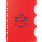 Multitask Notebook with Tabs and Recycled Cover, 4 x 6 Inches - Red - Front