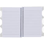 Multitask Notebook with Tabs and Recycled Cover, 4 x 6 Inches - White - Open