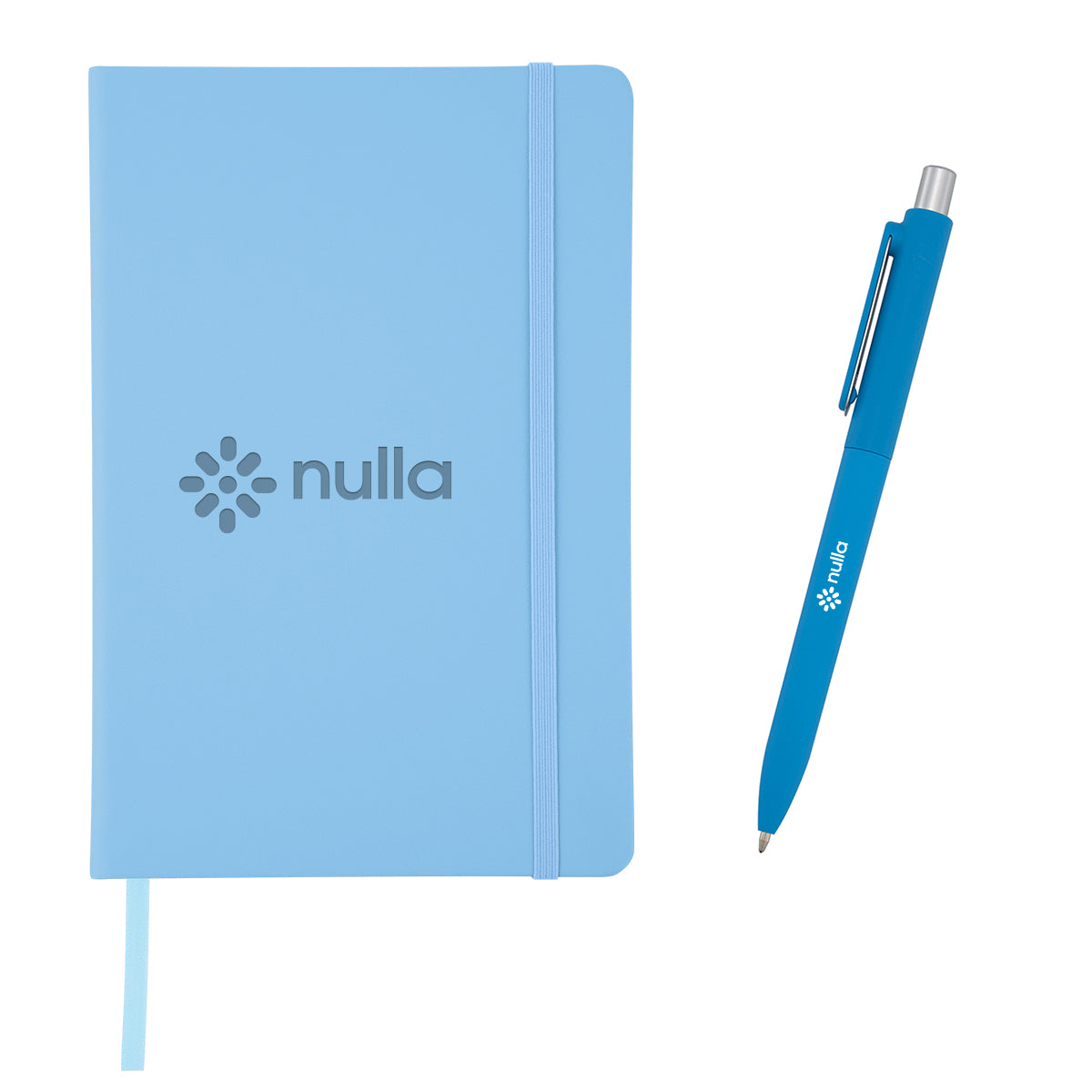 Muse Journal and Pen Full Color - Light Blue - Deboss