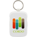 My Jolt Keychain Power Bank with Built-In Cables, 2,000 mAh Full Color - White - Front