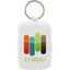My Jolt Keychain Power Bank with Built-In Cables, 2,000 mAh Full Color - White - Front