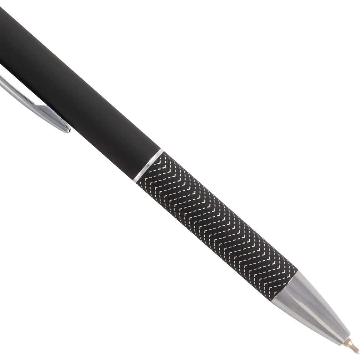 Nadine Soft Touch Gel Pen with Stylus, Recycled Aluminum Full Color - Black - Detail 2