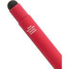 Nadine Soft Touch Gel Pen with Stylus, Recycled Aluminum Full Color - Red - Detail