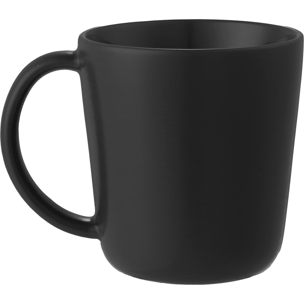 Nantucket Matte Ceramic Mug, 12 oz - Black - Back