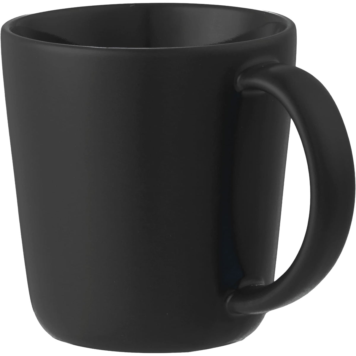 Nantucket Matte Ceramic Mug, 12 oz - Black - Left Angle