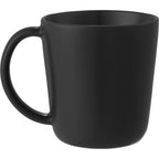 Nantucket Matte Ceramic Mug, 12 oz Laser Engraving - Black - Back