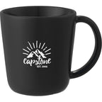 Nantucket Matte Ceramic Mug, 12 oz Laser Engraving - Black - Front