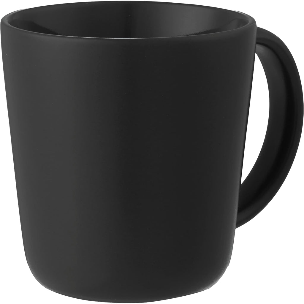 Nantucket Matte Ceramic Mug, 12 oz Laser Engraving - Black - Right Angle