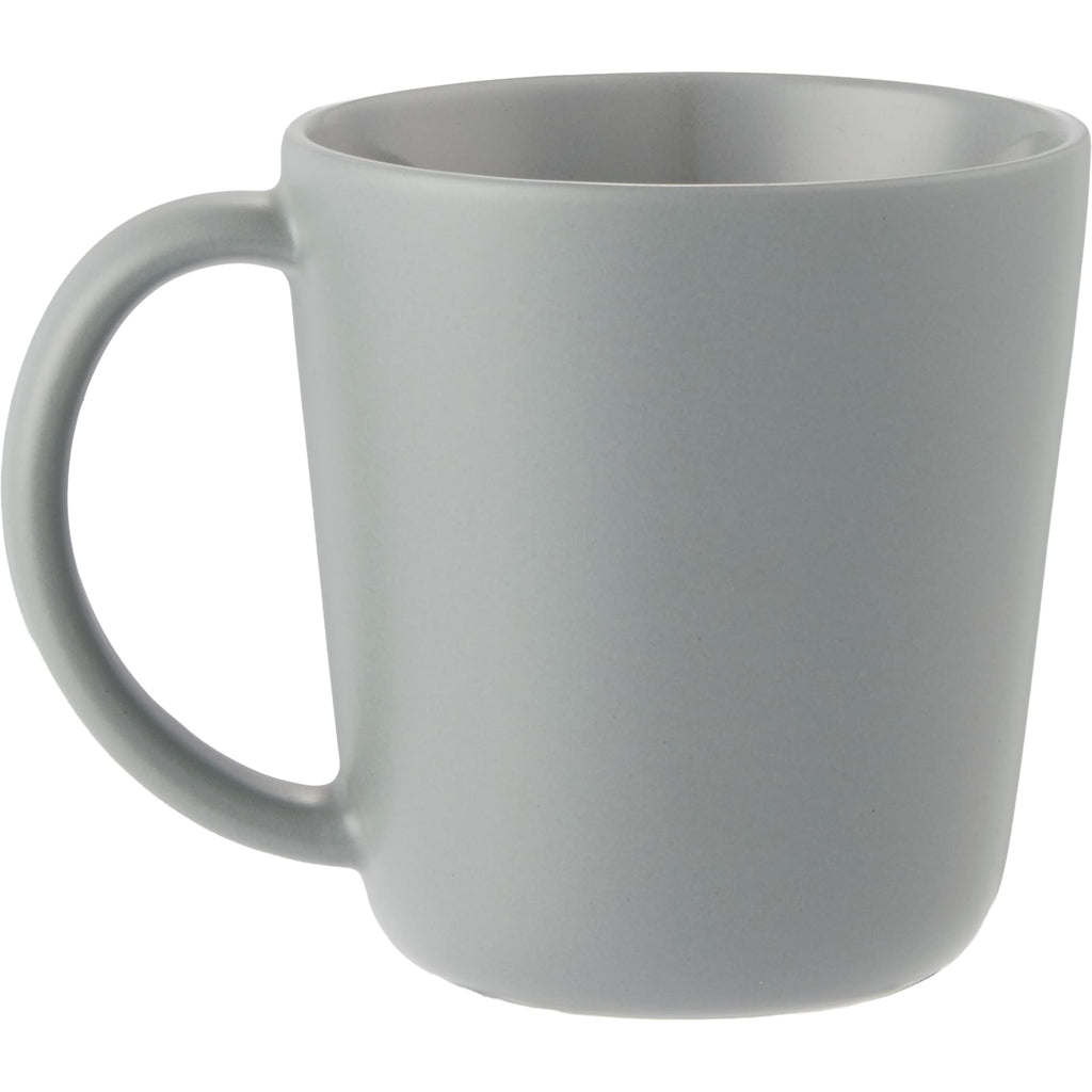 Nantucket Matte Ceramic Mug, 12 oz Laser Engraving - Gray - Back