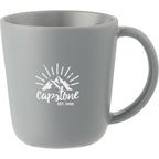 Nantucket Matte Ceramic Mug, 12 oz Laser Engraving - Gray - Front
