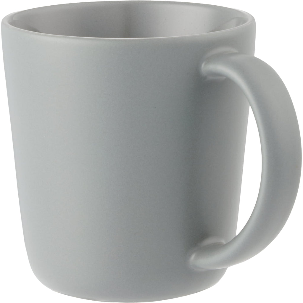 Nantucket Matte Ceramic Mug, 12 oz Laser Engraving - Gray - Left Angle