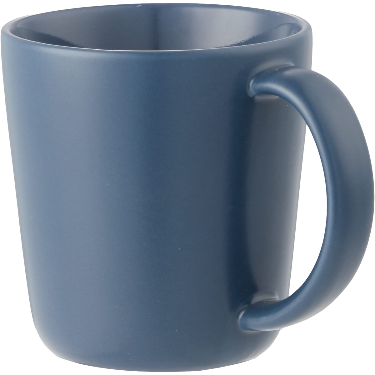 Nantucket Matte Ceramic Mug, 12 oz Laser Engraving - Nightfall Blue - Left Angle