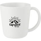 Nantucket Matte Ceramic Mug, 12 oz Laser Engraving - White - Front