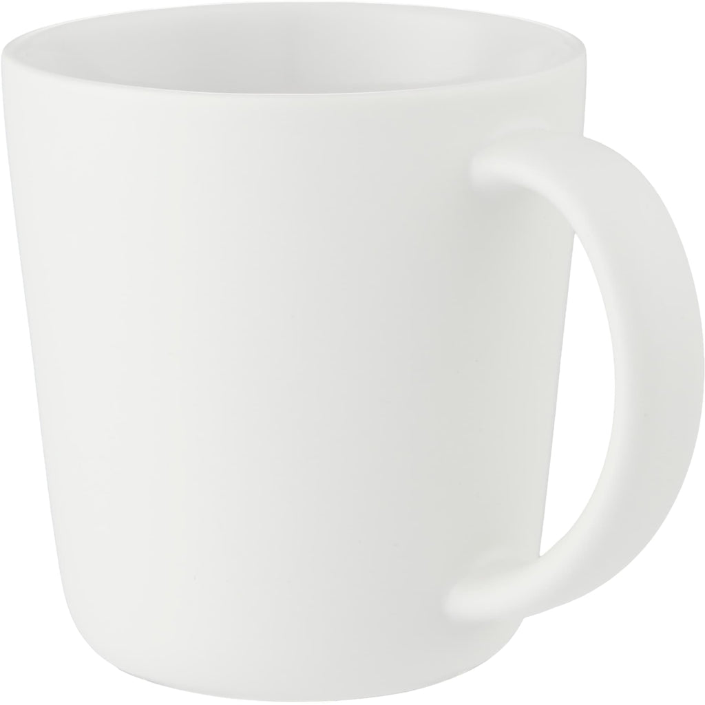 Nantucket Matte Ceramic Mug, 12 oz - White - Left Angle