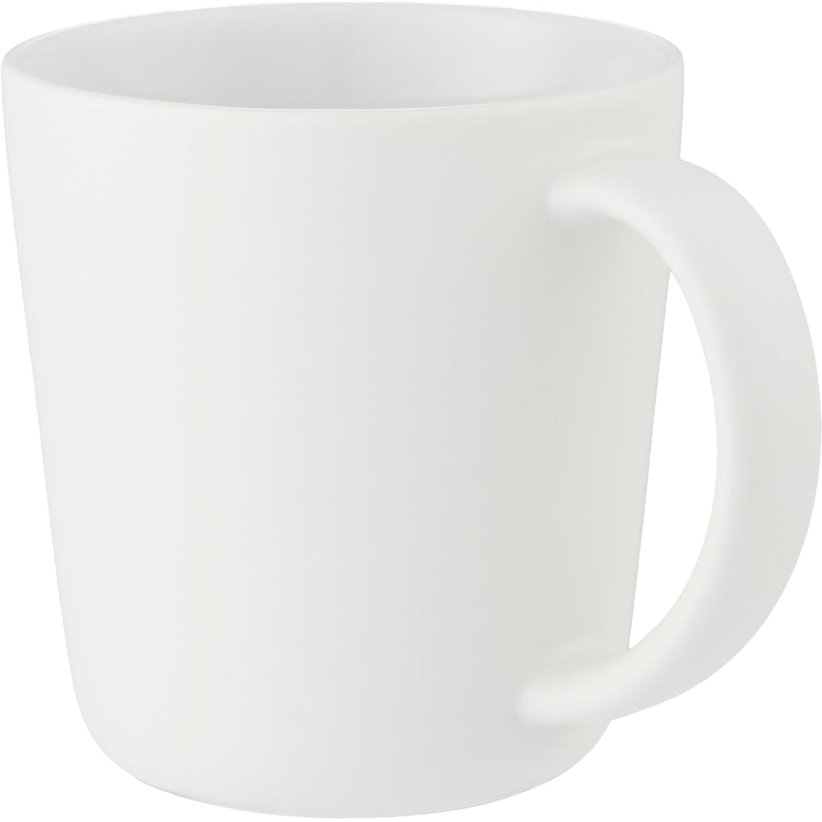 Nantucket Matte Ceramic Mug, 12 oz - White - Left Angle