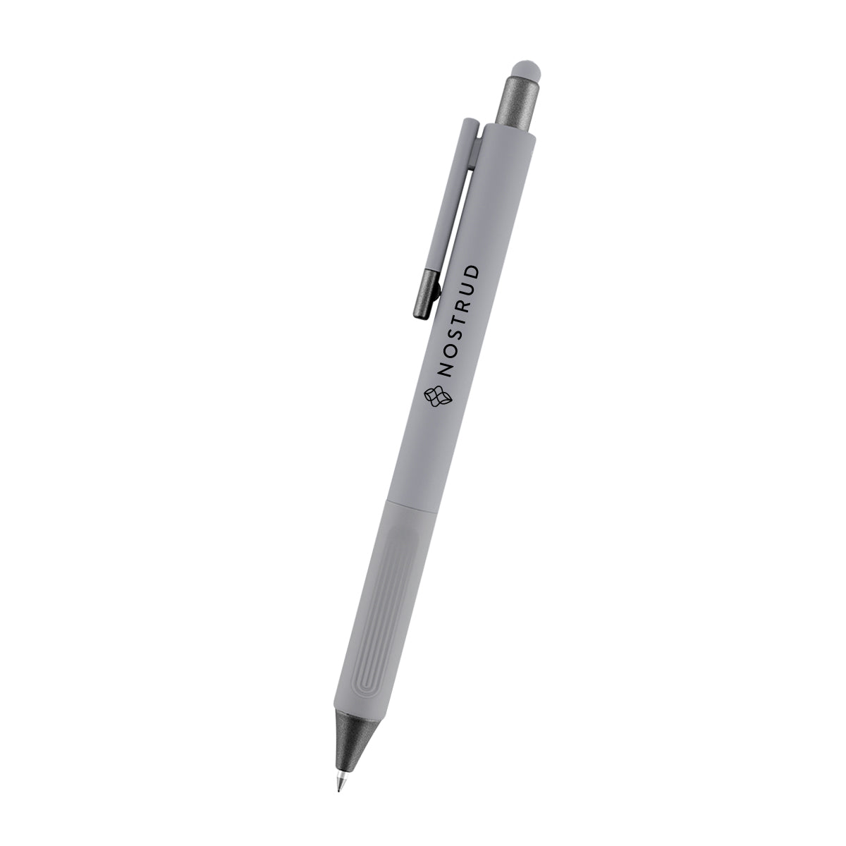 Naomi Gel Stylus Pen in Recycled ABS - Gray - Silk Screen