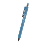Naomi Gel Stylus Pen in Recycled ABS - Ocean Blue - Silk Screen