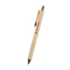 Naomi Gel Stylus Pen in Recycled ABS - Tan - Silk Screen