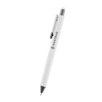 Naomi Gel Stylus Pen in Recycled ABS - White - Silk Screen