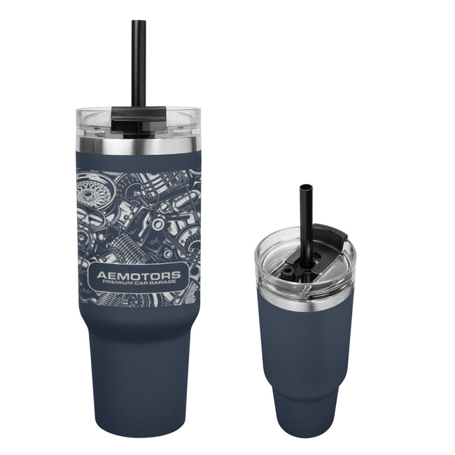 Naomi Intrepid Recycled Stainless Steel Tumbler, Laser Engraved, 40 oz