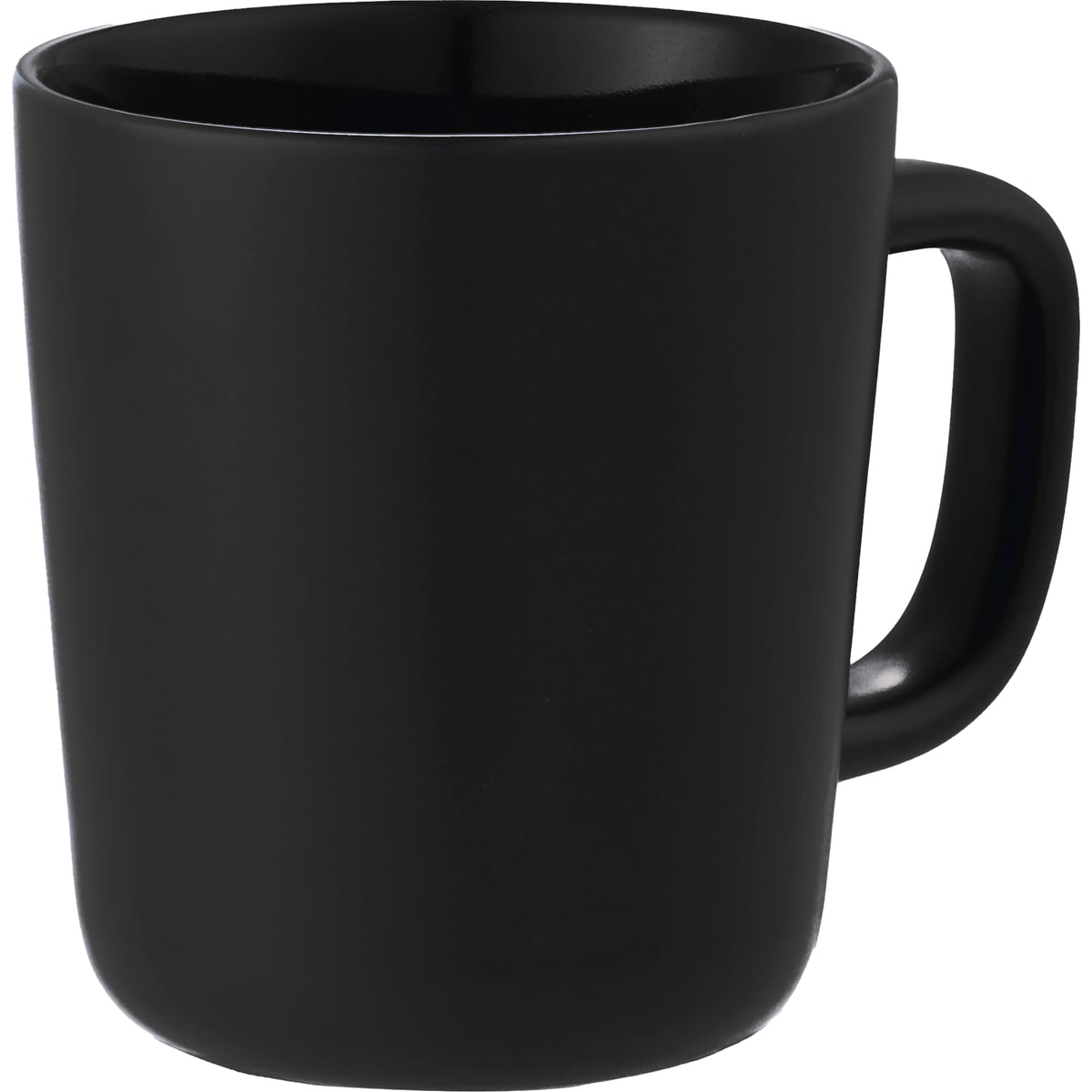 Napa Matte Ceramic Mug, 10 oz - Black - Right Angle