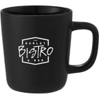 Napa Matte Ceramic Mug, 10 oz Laser Engraving - Black - Front