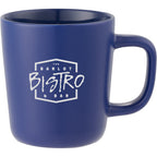 Napa Matte Ceramic Mug, 10 oz Laser Engraving - Navy - Front