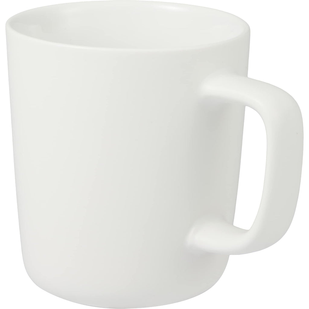 Napa Matte Ceramic Mug, 10 oz Laser Engraving - White - Left Angle