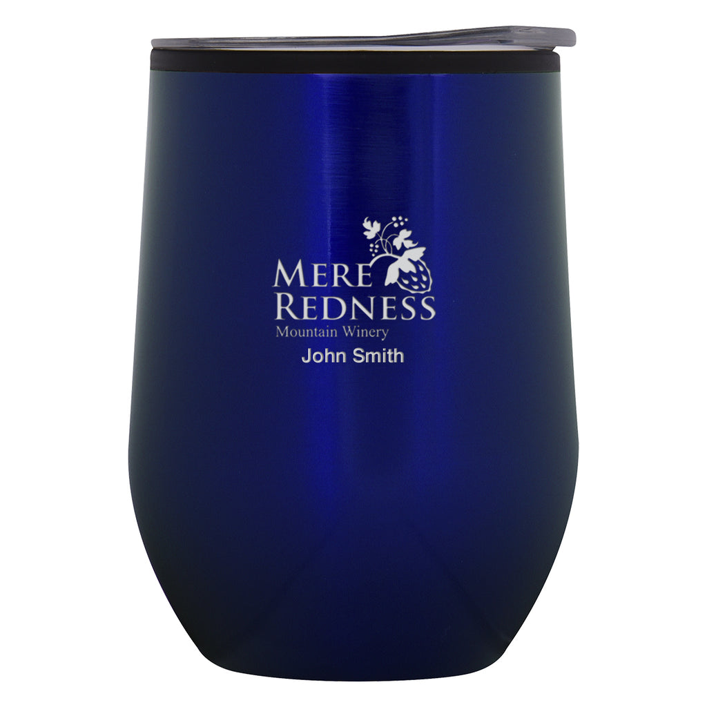 Napa Stemless Wine Cup, 12 oz - Blue - Personalization_Laser