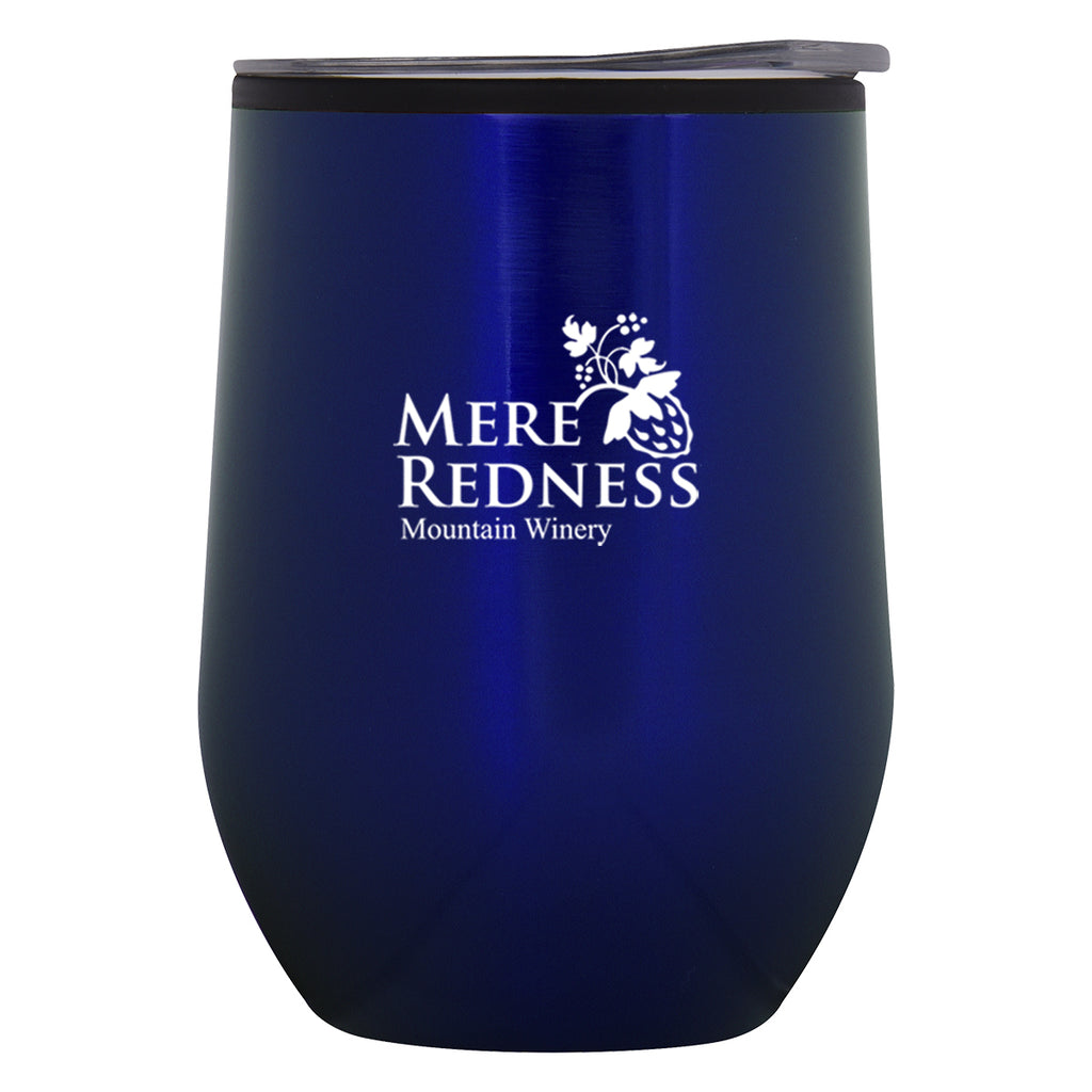 Napa Stemless Wine Cup, 12 oz - Blue - Silk Screen