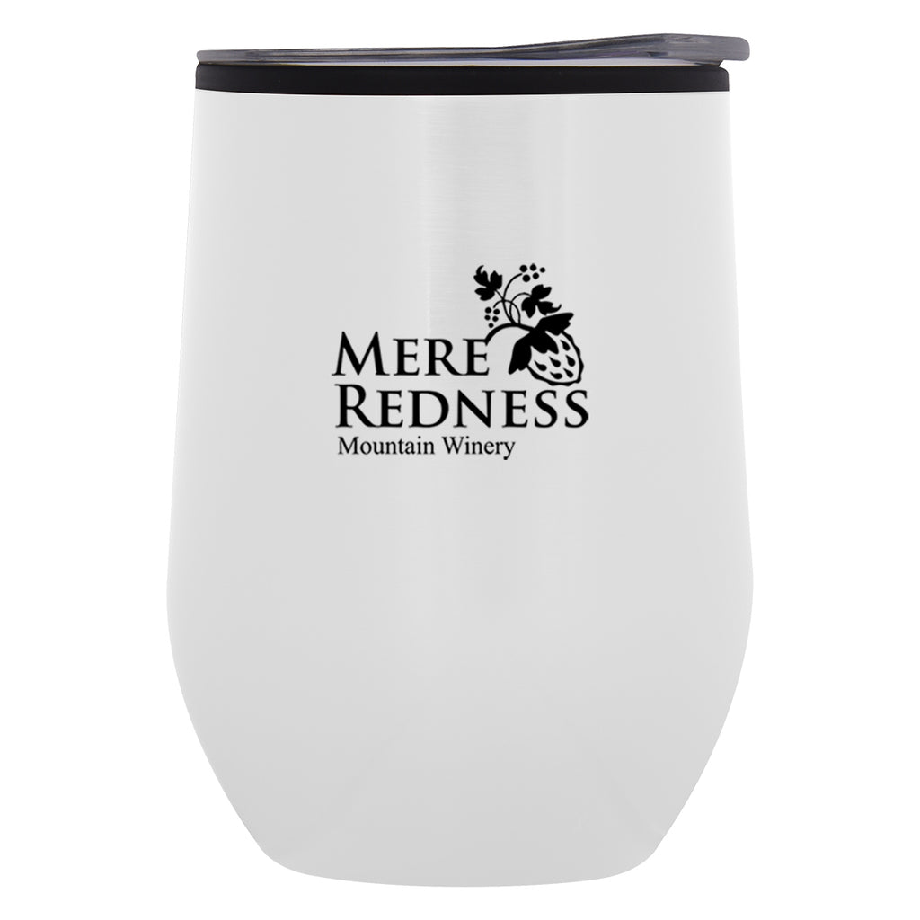 Napa Stemless Wine Cup, 12 oz - White - Silk Screen