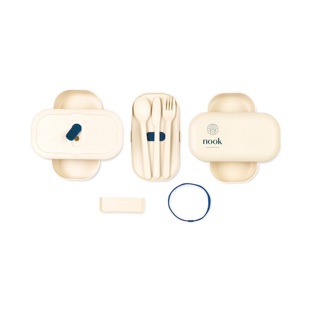 Nara Bento Lunch Box with Utensils, 40.5 oz Laser Engraving - Natural - View 4