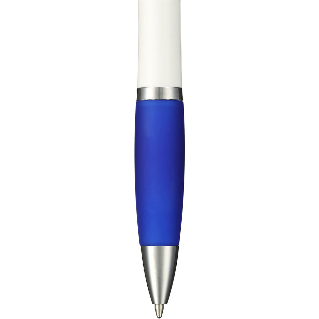 Nash Antimicrobial Ballpoint Pen with Stylus Full Color - White/Blue - Photo